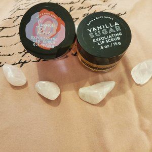 2 - Bath & Body Works Exfoliating Sugar Lip Scrub (Vanilla / Rose)